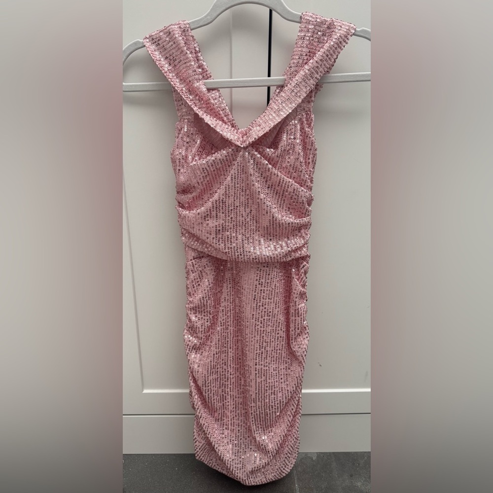 Lucy In The Sky Sparkling Pink Sequin Dress Small
